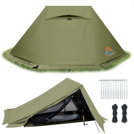 TGpao Portable Trekking Pole Tent for Camping,2 Person Backpacking Shelter