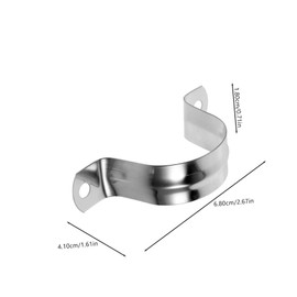 Mipcase 100pcs Heavy Duty U Tube Strap Clamps Wire Cord Clamps for Pipe Installation Durable Tube Fixation for Oil Water and Chemical Applications