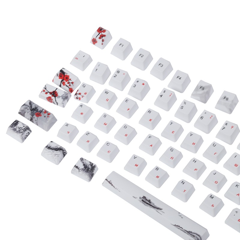 Keycaps PBT 5Sided Sublimation 110 Keys Keyboard Caps for Mechanical