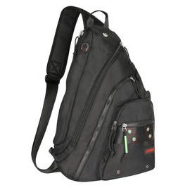 Larswon Sling Backpack, Sling Bag Laptop, Crossbody Bag Men, Shoulder Bags Black