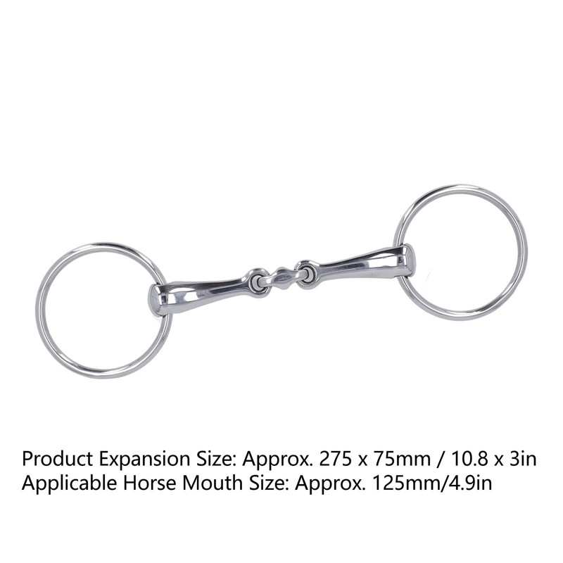 Horse Snaffle Stainless Steel Flexible Jointed Wearable Rust Proof O