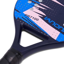 Beach Tennis Paddle Beach Tennis Racket Carbon Fiber with EVA Memory Foam Core Tennis Paddles Set of 2 Paddle and 3 Balls(Blue and White)