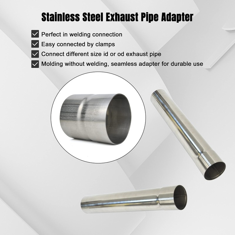 Elifecenter Universal ID 3" Exhaust Coupler Stainless Steel Exhaust Adapter