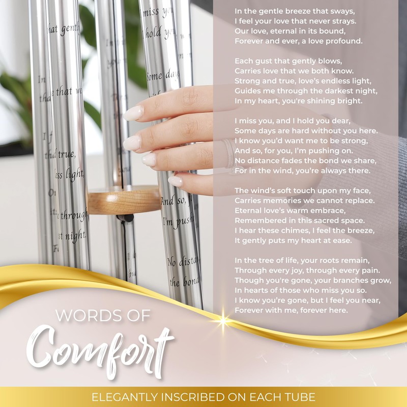 Tree of Life Memorial Wind Chimes for Loss of Loved