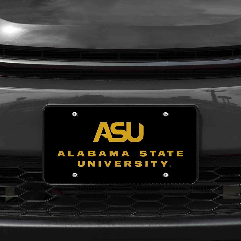 Rico Alabama State Hornets Black Mirror Look Acrylic License Plate