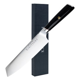 KIRITSUKE Professional Chef Knife 8 Inch Kitchen Knife - Premium Ergonomic Ultra Sharp High Carbon German Stainless Steel - Pakkawood Handle Chef's Knives