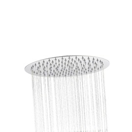 SOLVEX Cabeza de Ducha de Lluvia de Alta Presión de 10 Pulgadas, Cabezal de Ducha de Lluvia Grande, Hecho de Acero Inoxidable, para los Cabezales de Ducha de Su Baño, Acabado Cromado, SP-50021