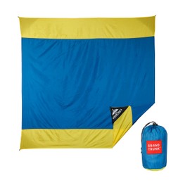 GRAND TRUNK Parasheet Blanket - Sand & Water Resistant Beach Blanket, 7x7ft with Anchor Pockets, Lightweight & Quick-Dry (Tropic)