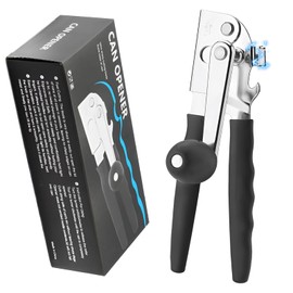 Ununpentium Smooth Edge Safety Cutter Manual Can Opener with Commercial Comfortable Crank Handle Heavy Duty Can Opener-Easy to Use (KO1005)