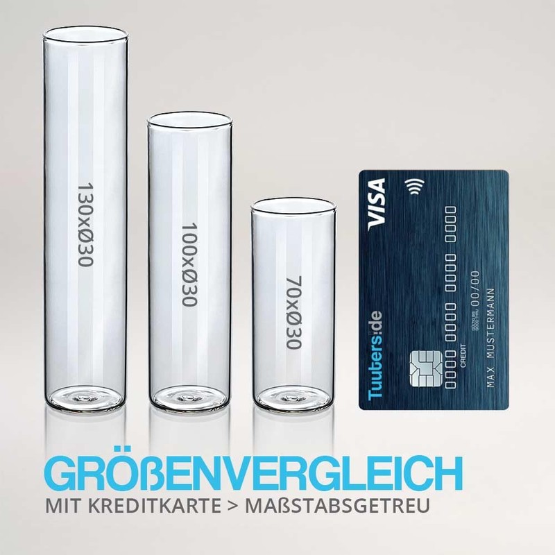 Tuuters.de Vase Insert 6 Pieces, Test Tube Vase, Ideal for