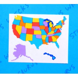 Mrs. Grossman's United States Map Stickers Vintage Mrs. Grossman's