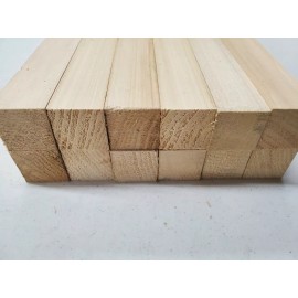 Basswood 1 1/2"×1 1/2" x 14" 12 pcs Basswood Carving Wood Blocks Craft Lumber KILN DRIED
