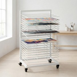 OFFICEROO Art Drying Rack for Classroom (White)