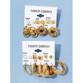 Daisy Philip Combo Set (11 Pairs) Latest Stylish Vintage Pearl Earrings for Women Gold Plated Dangle Earrings Heart Butterfly Hoop Earrings Geometric Jewellery