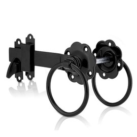 Black Ring Gate Latch, Garden Gate Latch, Door Catch, Gate Latches, Gate Latch, Door Latch, Gate Lock, Door Latches, Garden Gate Latches and Catches, Shed Door Latch, Shed Latch,