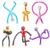 YUESIKJ 6 Pcs Teleskop Saugnapf Giraffe,Saugnapf Spielzeug Kinder Tiere,Spielzeug Roboter