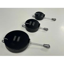 TMC Bait Droppers Set for Coarse & Carp Fishing, 3 Sizes 1.5-3 inch Diameter, Black