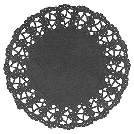 Garcia de Pou 250 Unit Round Doilies 14 cm Paper Black 14 x 30 x 30 cm