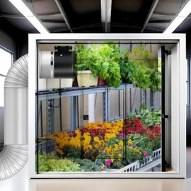 Aydomer 6 Inch Inline Duct Fan, with Switch Low Noise High Air Flow Extractor Fan Metal Exhaust Fan with Bracket and Mesh for Basement, Garage, Attic, Kitchen(Black)