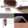DUCO Classic Polarised Mirrored Pilot Sunglasses Mens Womens Vintage Polarized