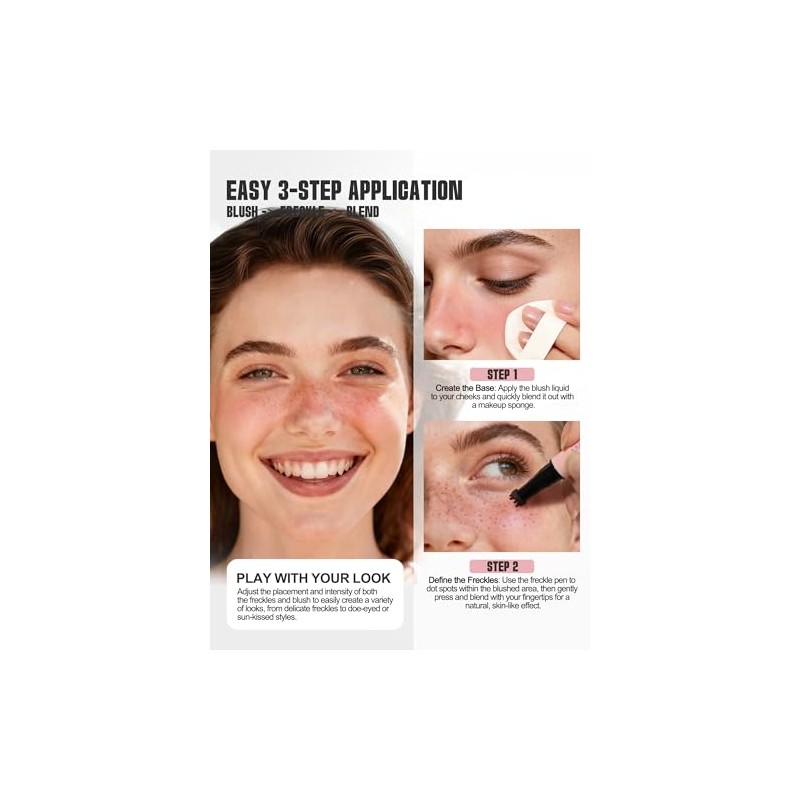 Anglicolor Lápiz 2 en 1 para pecas con rubor, resistente