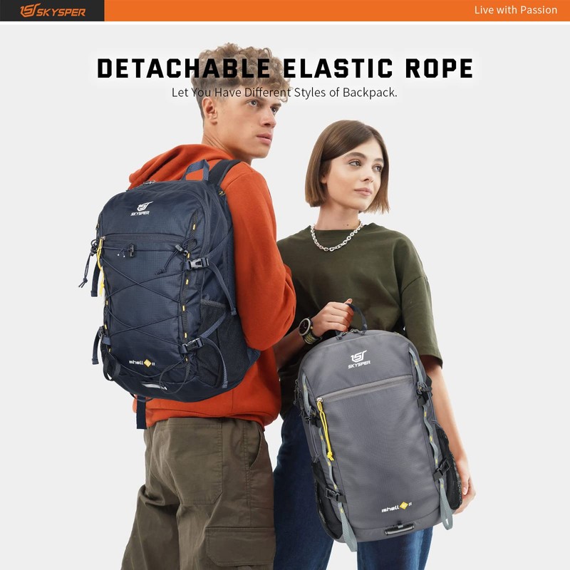 SKYSPER Foldable Hiking Backpack 30L Lightweight Travel Rucksack Packable Daypack
