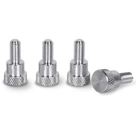 PrecisionGeek Knurled Screws M4 x 10 mm L-20 mm (Pack of 4) (Aluminium)