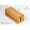 Masuda Paulownia Wood Cable Management Box – Handmade Wooden Cord