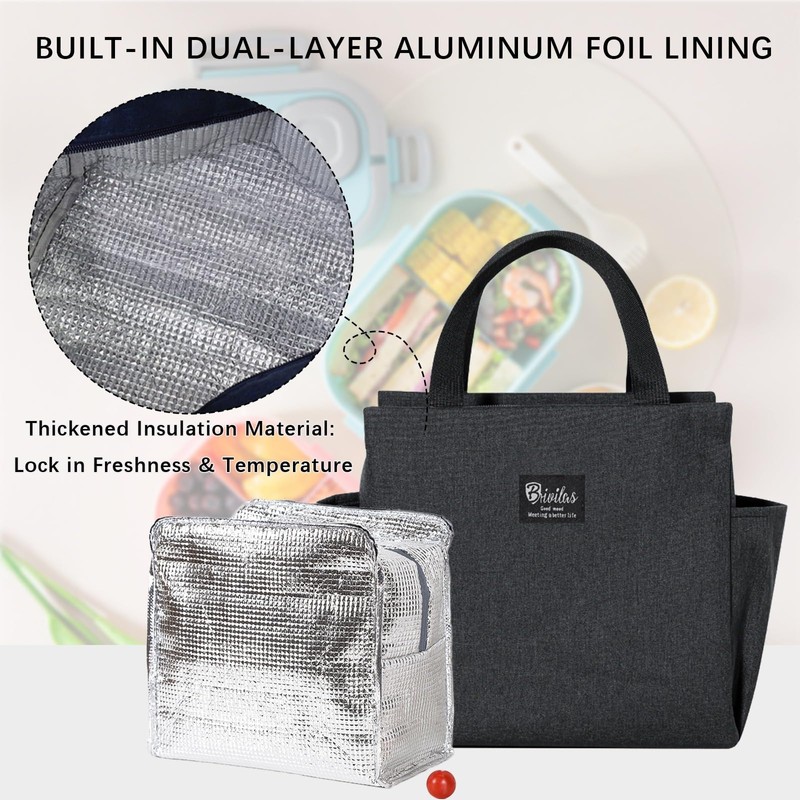 Adult Bento Lunch Box Set with Insulated Lunch Bag –