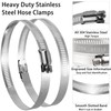 6 Stück Schlauchschellen 4 Zoll Edelstahl Worm Gear Duct Clamps