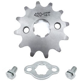 420 15T 17mm with Retainer Clip and Bolts Front Engine Sprocket for 50cc 70cc 110cc 125cc 140cc 160cc Honda Z50 CT70 Speed Mini Bike TaoTao Roketa Coolster Sunl Lifan Chinese Motorcycle ATV Dirt Bike