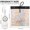 Orientation Compass, Waterproof Map Case with Emergency Whistle, Navigation Compass
