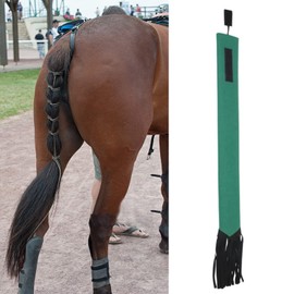 Ponytail Protective Bag, Non-Woven Fabric, Waterproof, Repels Flies, Durable, for Extra Long Tail Care, Riding in Mud, Transport Safety (Green)