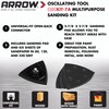 Arrow OSC9500-A Oscillating MultiTool Kit, Sander Tool, and Drywall Saw,