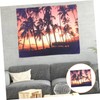 COHEALI 1Set Creative Seaside Landscape Tapestry Beach Coconut Tree Wall