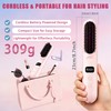 SL Euthtion Cordless Cold air Hair Straightener Brush-Portable Mini Straightening