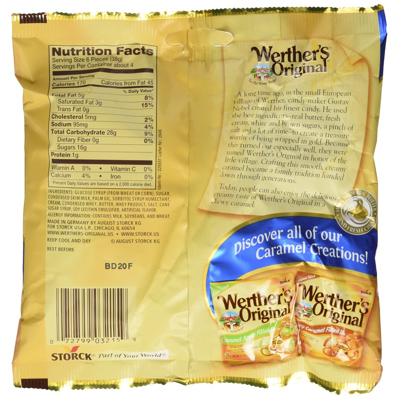 Werther's Original, Chewy Caramels 5 Ounce (2 Pack)