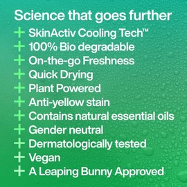 INEOS Skin Science Deo Wipes - 15 wipes - All Day + All Night Freshness + Protection - Geranium + Mint - On-the-go Freshness - With SkinActiv Cooling Tech™ - Plant Powered