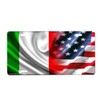 Italian Flag American Flag License Plate