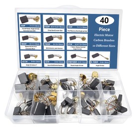 Saipor 40pcs 10 Sizes Electric Motor Carbon Brushes for Replacement Repair Power Tools and Motors Part Such as Electric Hammer Drills, Circular Saws, Angle Grinders
