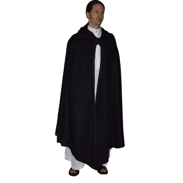 Moroccan Men Poncho Hooded Cape Wool Cardigan Open Front Elegant