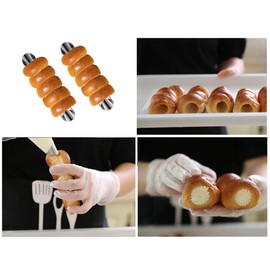 SPADORIVE Cannoli Tubes, 5 inch Large Stainless Steel Cannoli Forms Non-stick cream horn Danish Pastry Molds for Croissant Shell Cream Roll Pack of 20 (Cleaning Brush Included)