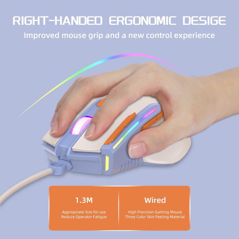 MAGIC-REFINER M2 Wired Gaming Mouse with 6 Types RGB Backlit