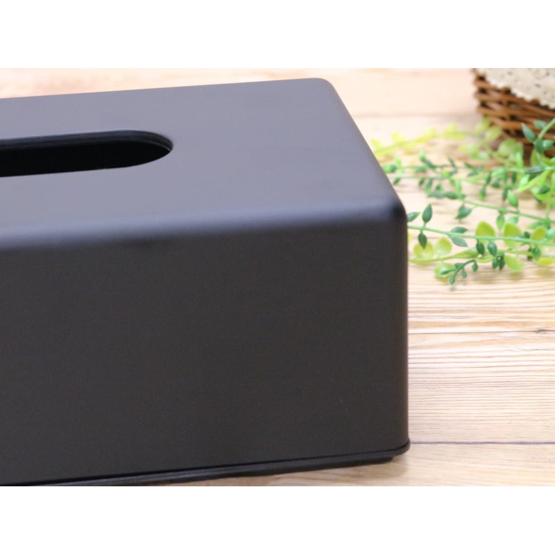 Ikeda Tissue Case, Tissue Box, Black, Approx. 10.1 x 5.2