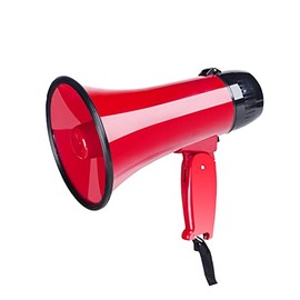 MyMealivos Portable megaphone bullhorn 20 Watt Power Megaphone Speaker Voice And Siren/Alarm Modes With Volume Control And Strap