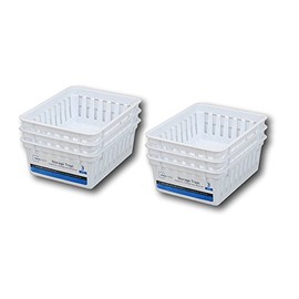 Basic Square Mini Bin Storage Trays - White - 6pk by Mainstay