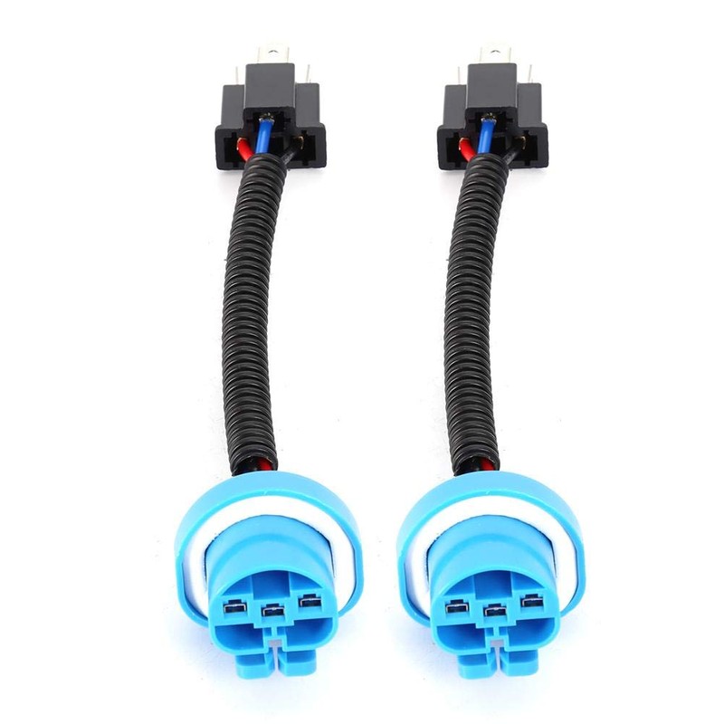 KIMISS Headlight Cable Adapter, 2 Pieces 9007 Male to H4