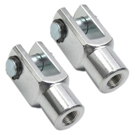 Othmro 2pcs Air Cylinder Rod Clevis End 62mm Length M12x1.25 Female Thread Y Connector