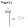 Musiclily Pro 1/4" Steel Truss Rod Wrench for Taylor Guitar,