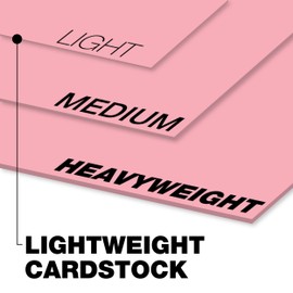 Springhill 8.5” x 11” Pink Colored Cardstock Paper, 67lb Vellum Bristol, 147gsm, 250 Sheets (1 Ream) – Premium Lightweight Cardstock, Vellum Printer Paper with Textured Finish – 076000R